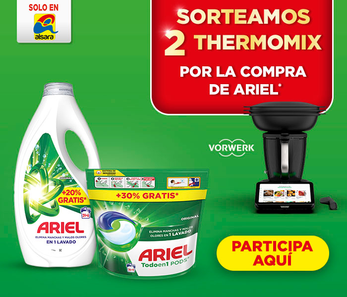 Al hacer clic aquí podrá acceder al formulario para participar en el sorteo de 2 Thermomix por la compra de Ariel.