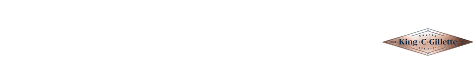 Logotipo Champions League Gillette Braun King C. Gillette